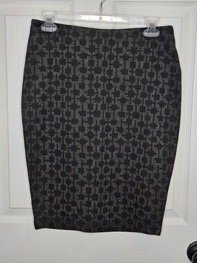 NWT Ricki's Gray Black Patterned Pencil Skirt Women's Size XS Classic